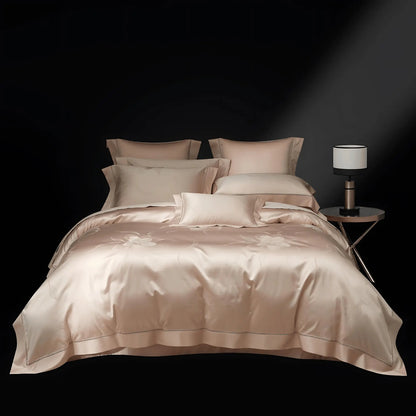 PEACH BLOSSOM 1400 THREAD COUNT DUVET COVER &amp; SHAMS