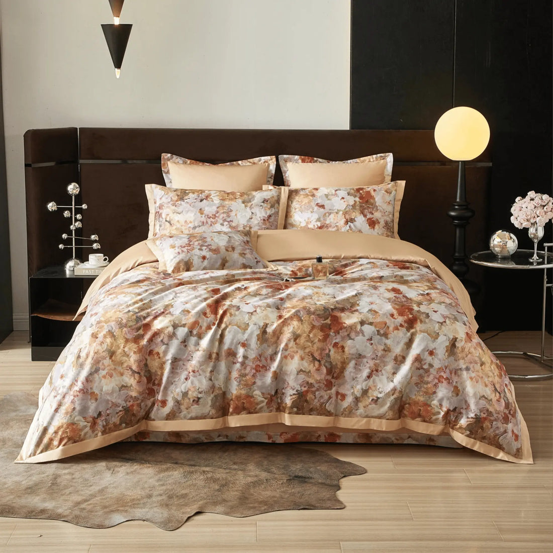 AUTUMN BLOSSOM 1000 THREAD COUNT DUVET COVER &amp; SHAMS