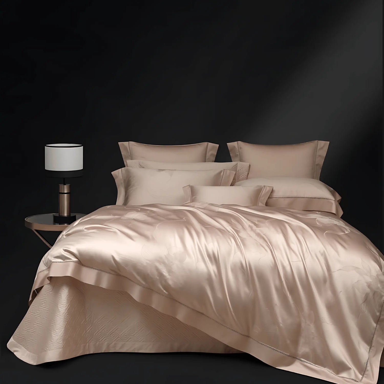 PEACH BLOSSOM 1400 THREAD COUNT DUVET COVER &amp; SHAMS