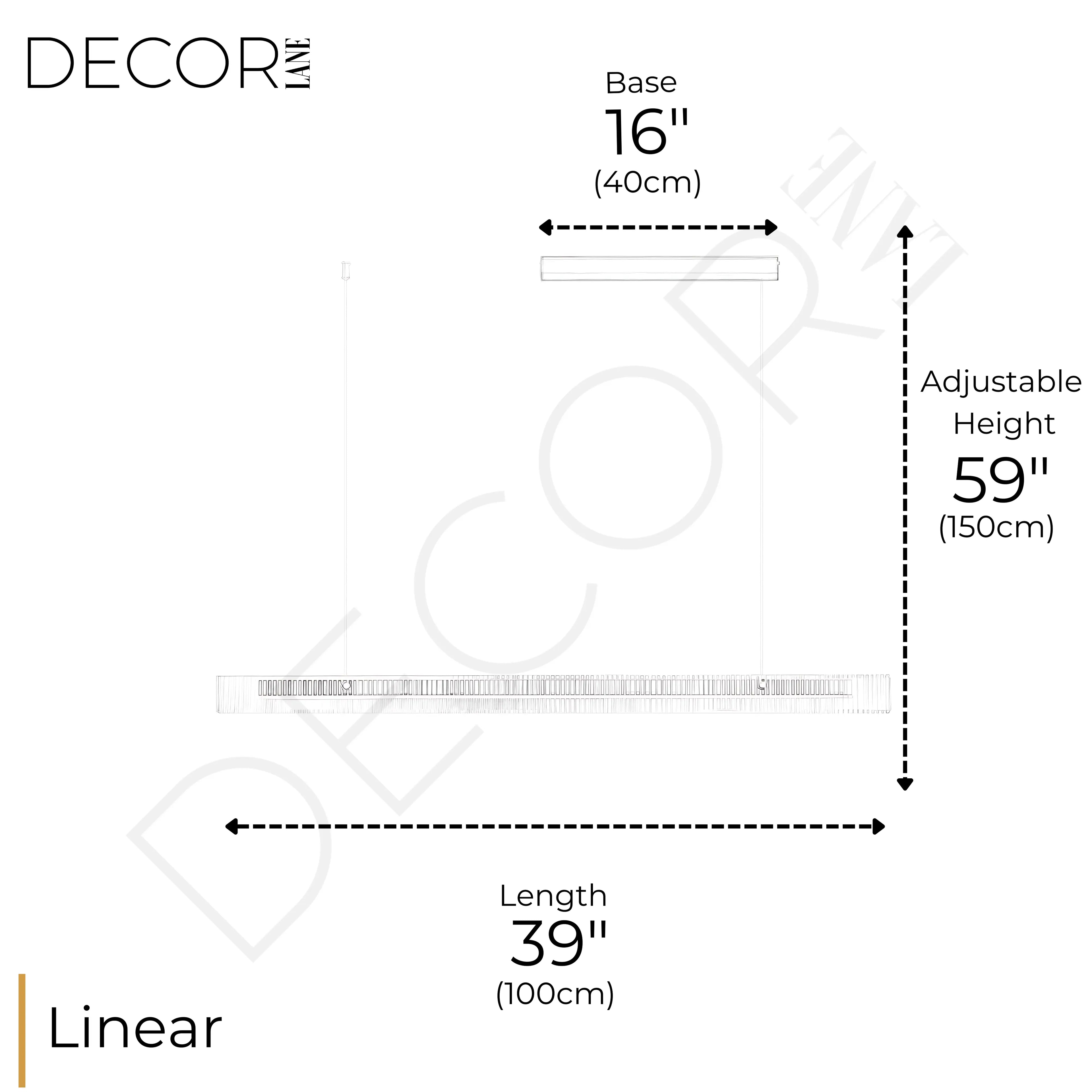 LUSTRE PRÉCIEUX LINEAR CHANDELIER