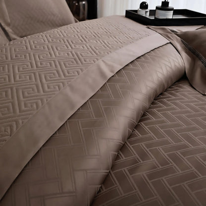 MOCHA ALLURE 1000 THREAD COUNT DUVET COVER &amp; SHAMS