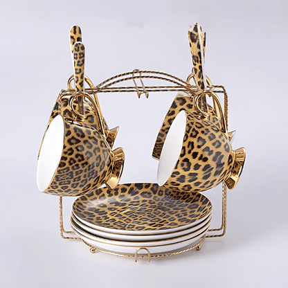 LEOPARD TEACUP COLLECTION SET