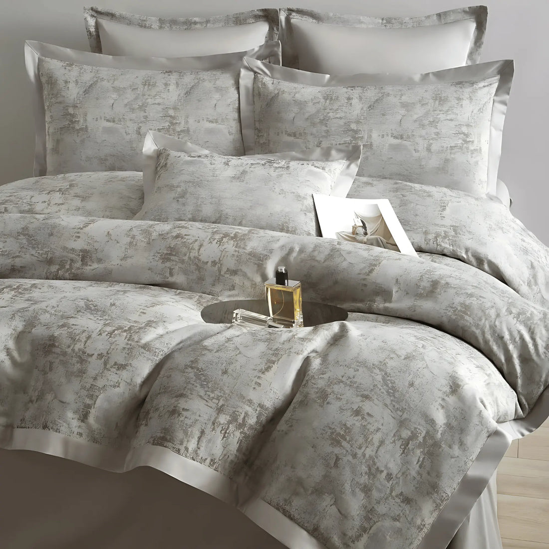 STONE MIRAGE 1000 THREAD COUNT DUVET COVER &amp; SHAMS