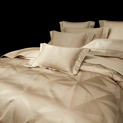 CHAMPAGNE ELEGANCE 1400 THREAD COUNT DUVET COVER &amp; SHAMS