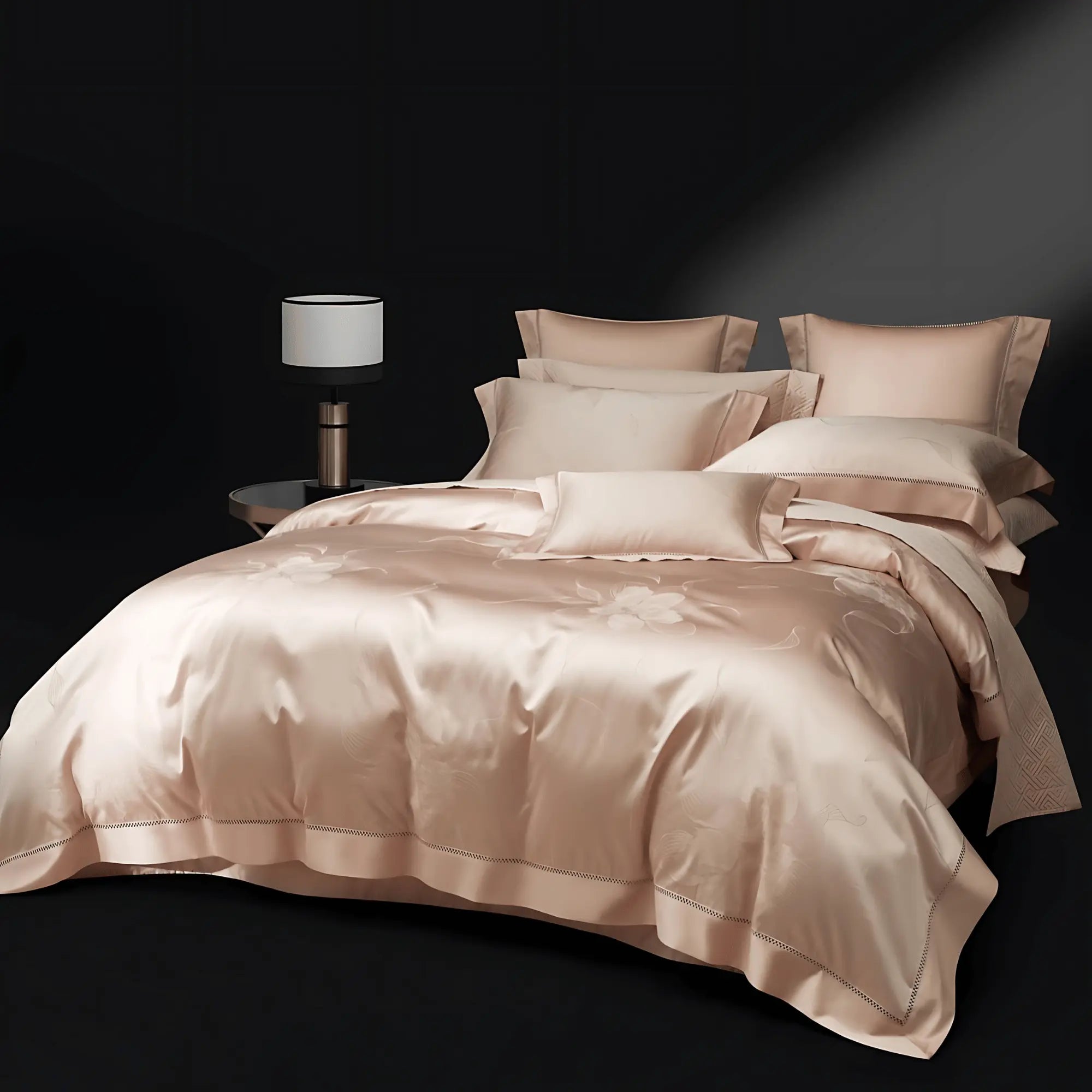 PEACH BLOSSOM 1400 THREAD COUNT DUVET COVER &amp; SHAMS