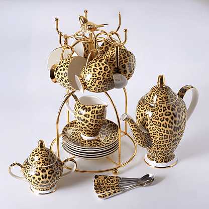 LEOPARD TEACUP COLLECTION SET