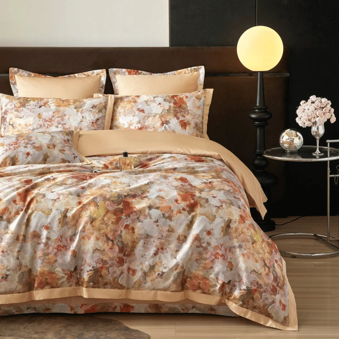 AUTUMN BLOSSOM 1000 THREAD COUNT DUVET COVER &amp; SHAMS