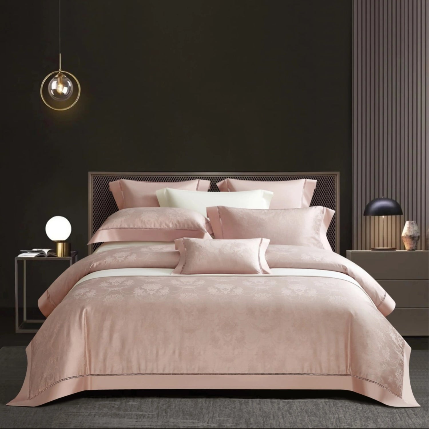 ROSEWOOD BLUSH 1000 THREAD COUNT DUVET COVER &amp; SHAMS