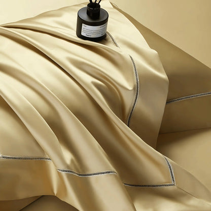 GOLDEN HAZE 2000 THREAD COUNT DUVET COVER &amp; SHAMS