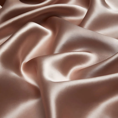 ROSY CHAMPAGNE MULBERRY SILK DUVET COVER &amp; SHAMS