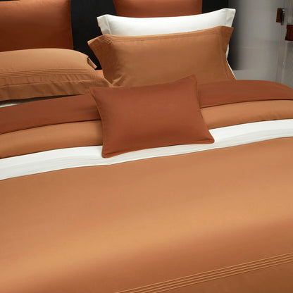 AMBER ELEGANCE 600 THREAD COUNT DUVET COVER &amp; SHAMS