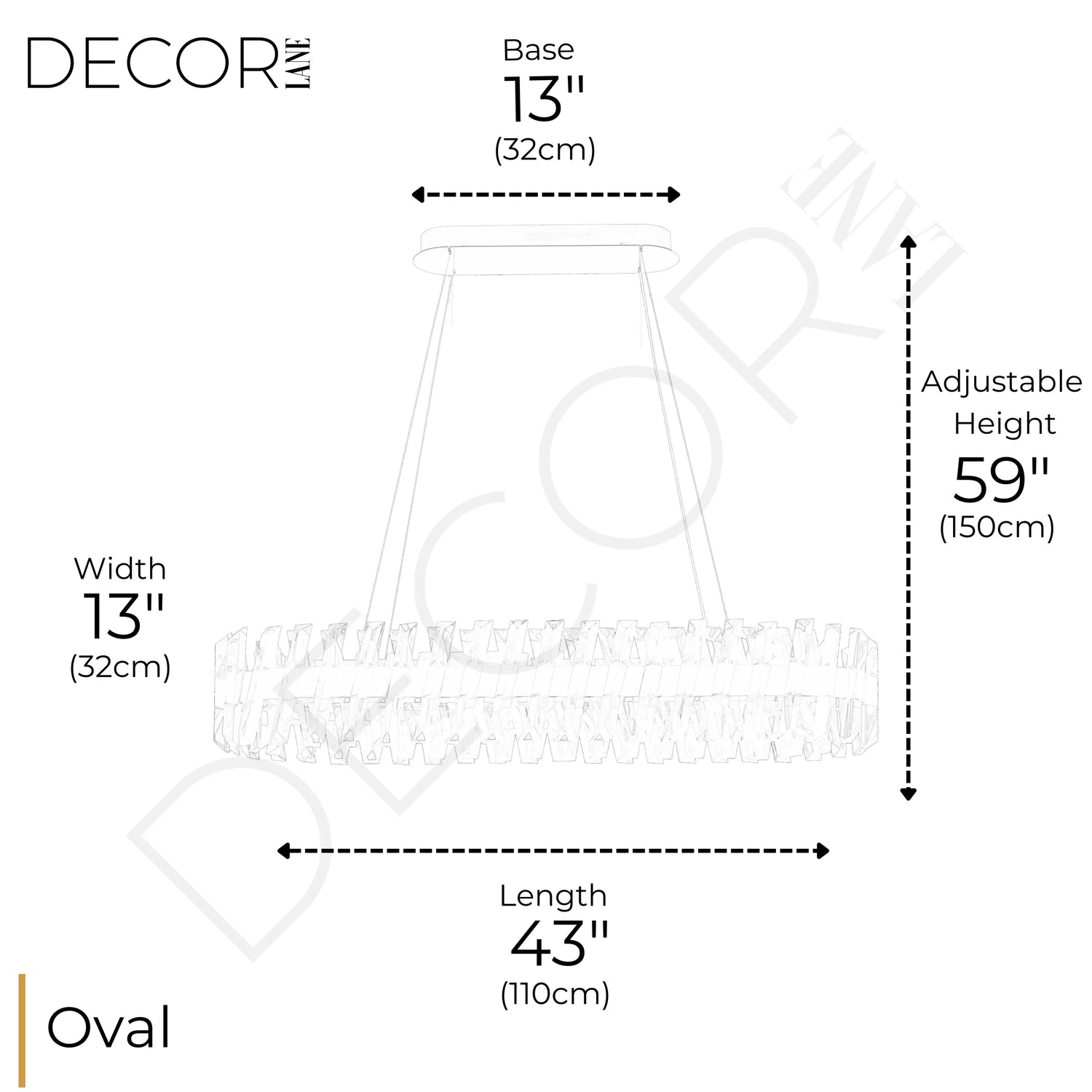 DESTINÉE OVAL CHANDELIER