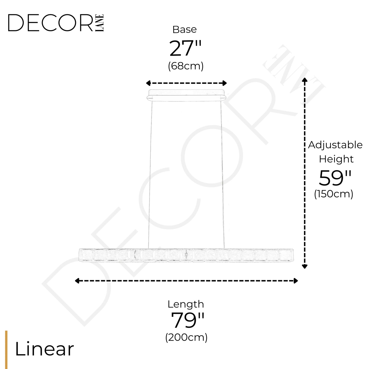 AURA LINEAR CHANDELIER