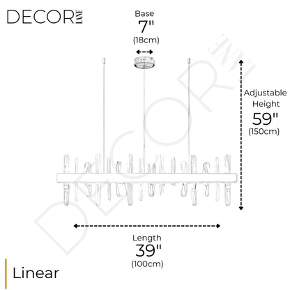 GLACIER LINEAR CHANDELIER