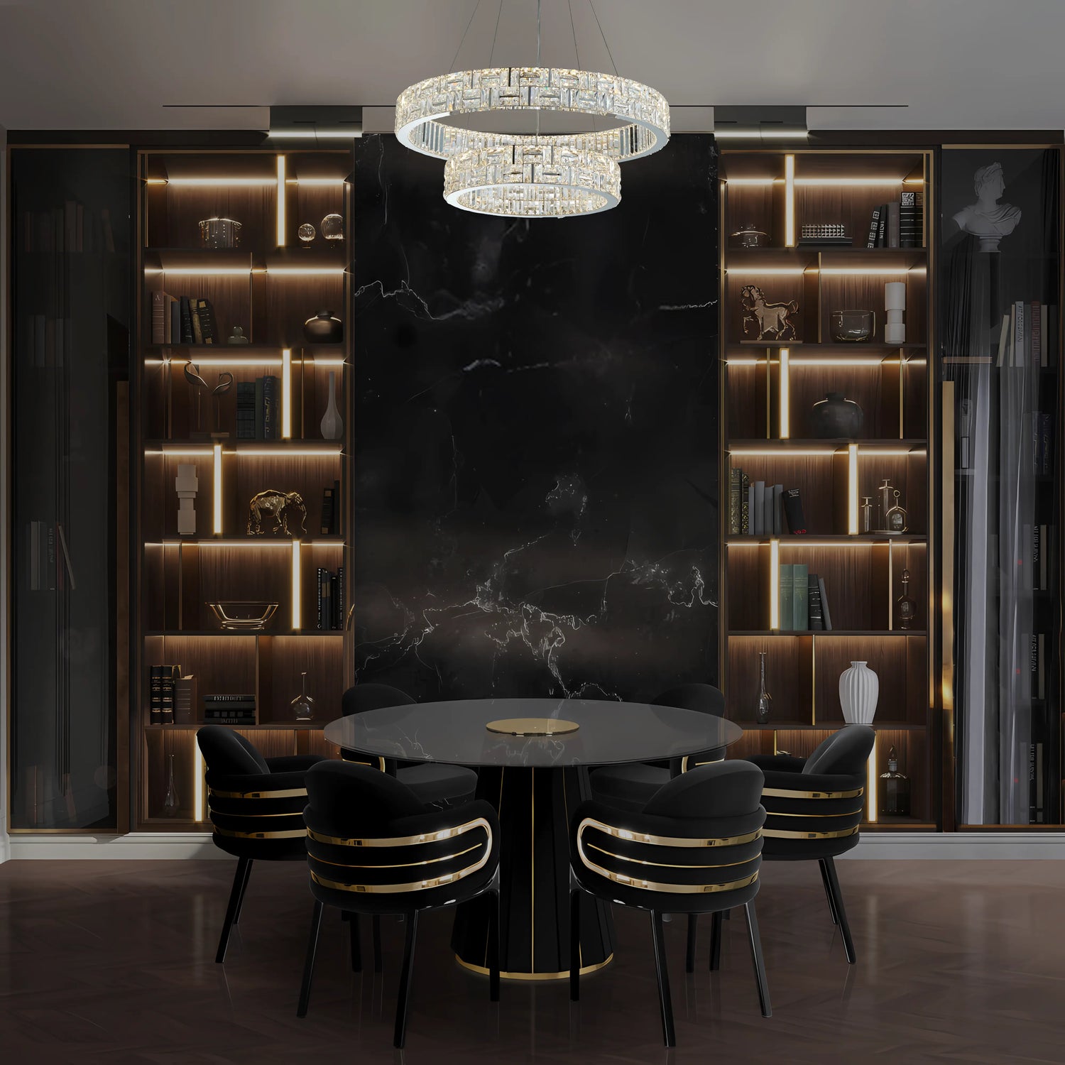 BULGARI 2 TIER CHANDELIER