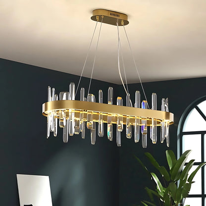 GLACIER OVAL CHANDELIER