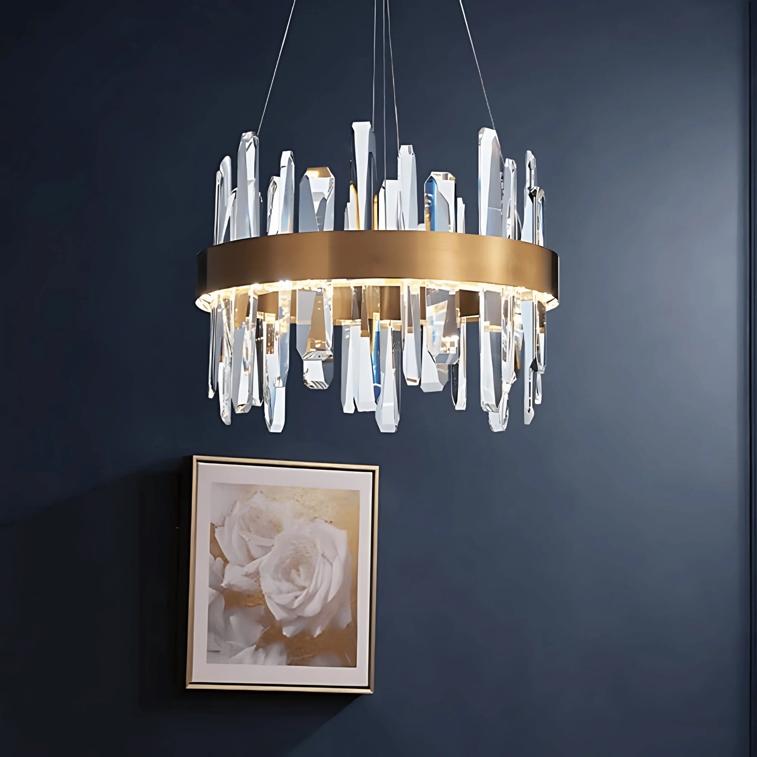 GLACIER HALO CHANDELIER