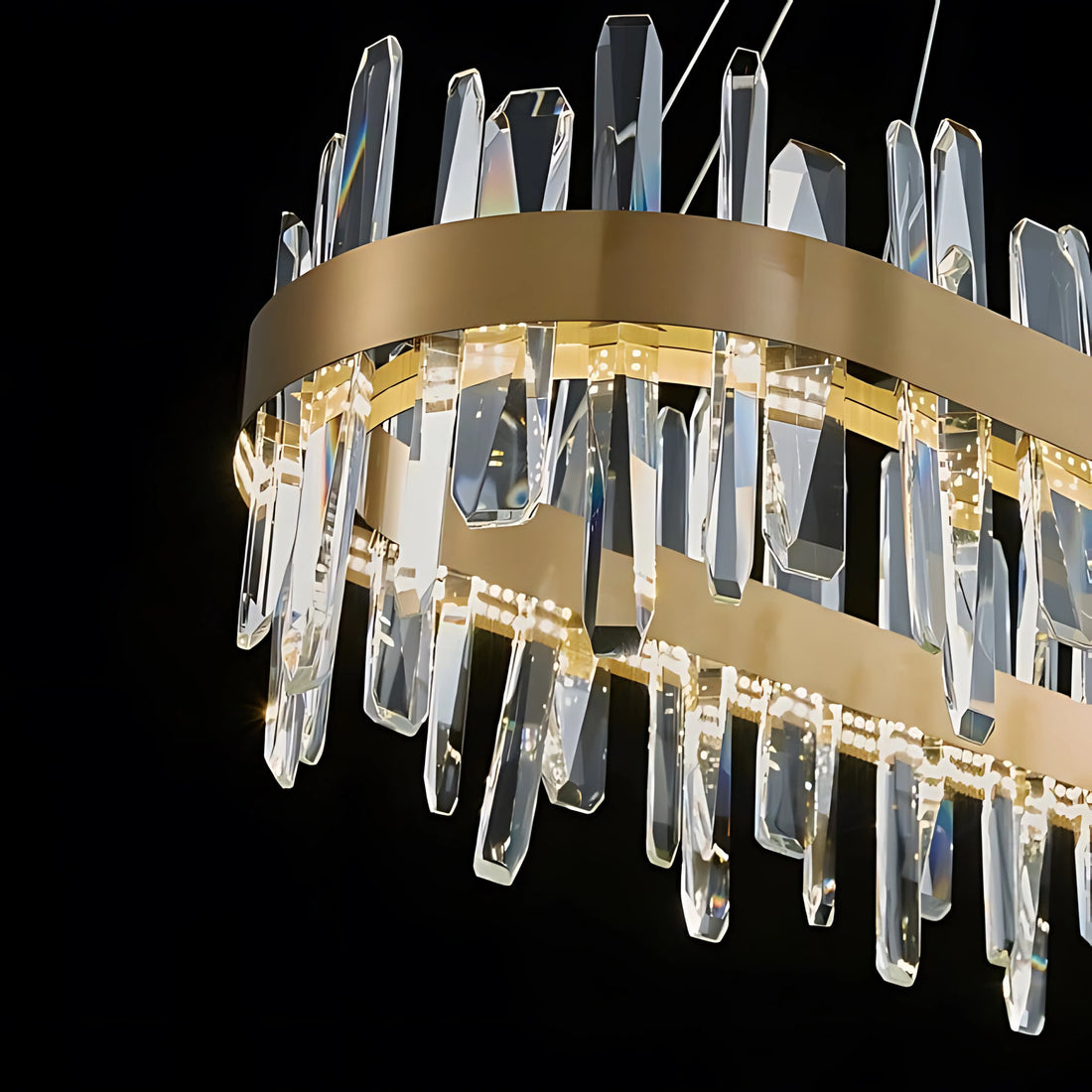 GLACIER OVAL CHANDELIER