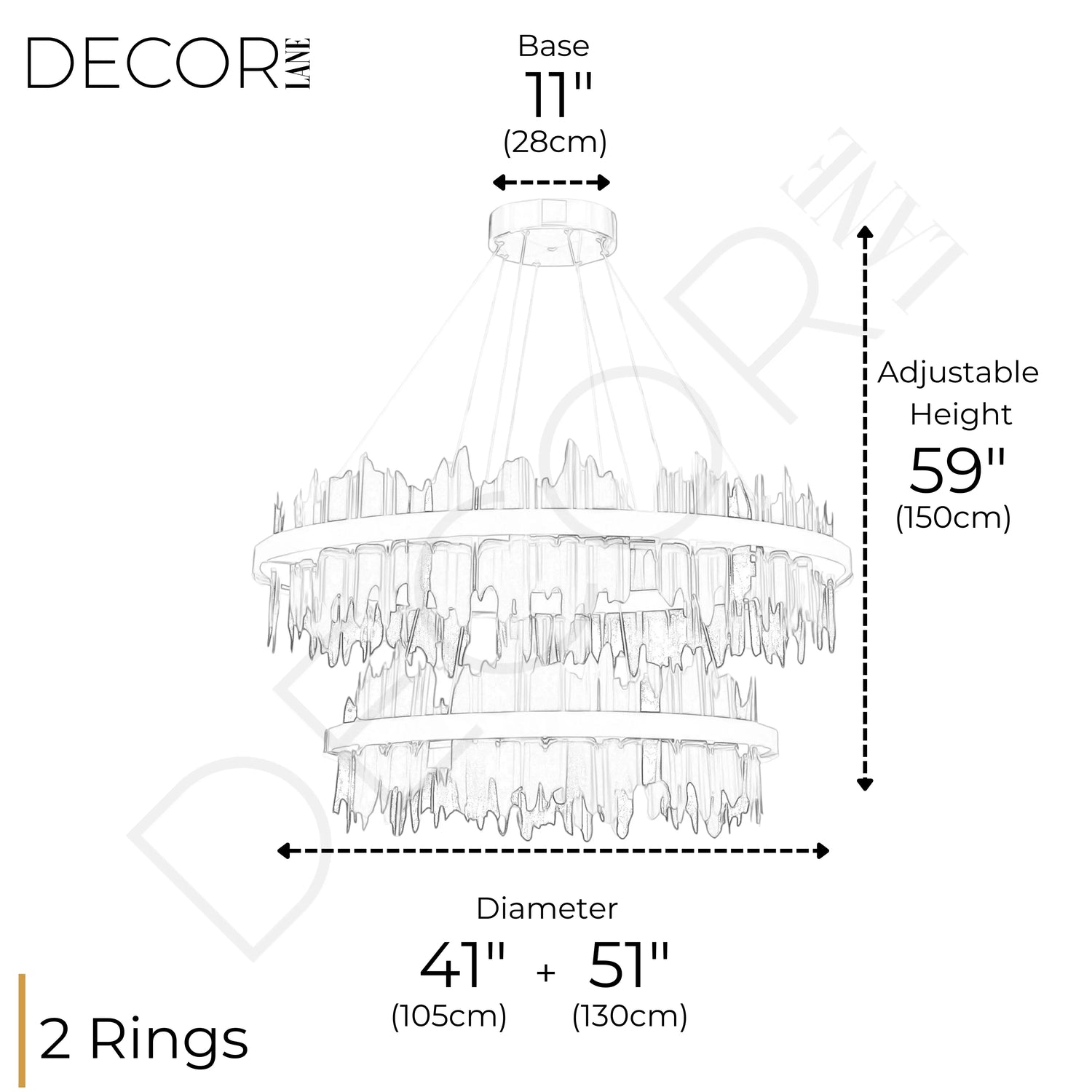 INTERSTELLAR 2 TIER CHANDELIER