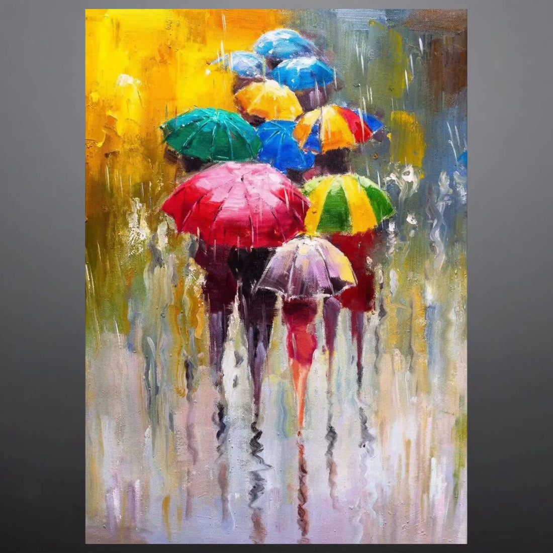 RAINBOW PROCESSION OIL PAINTING