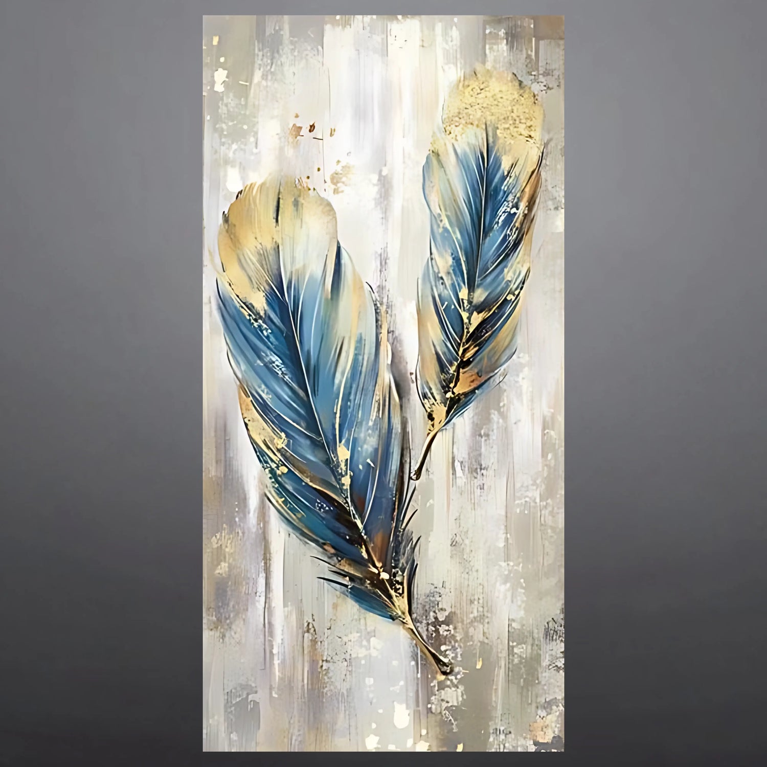 REGAL FEATHERS OIL PAINTING