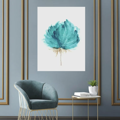 AQUA LEAF OIL PAINTING