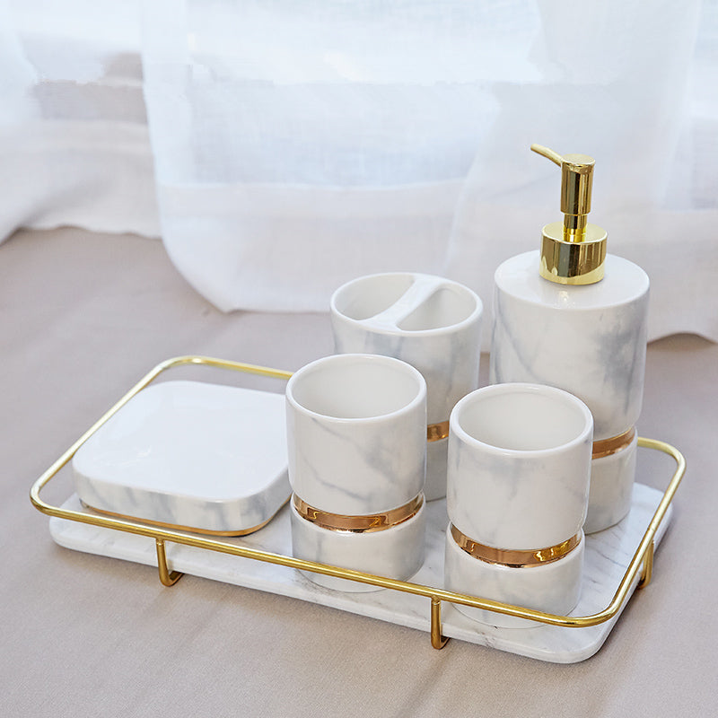 MARBLE GRAIN BATHROOM SET