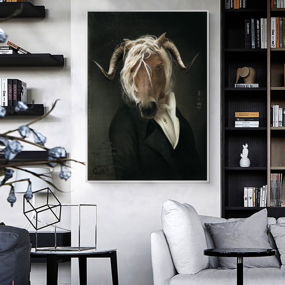 THE RETRO GOAT CANVAS PRINT