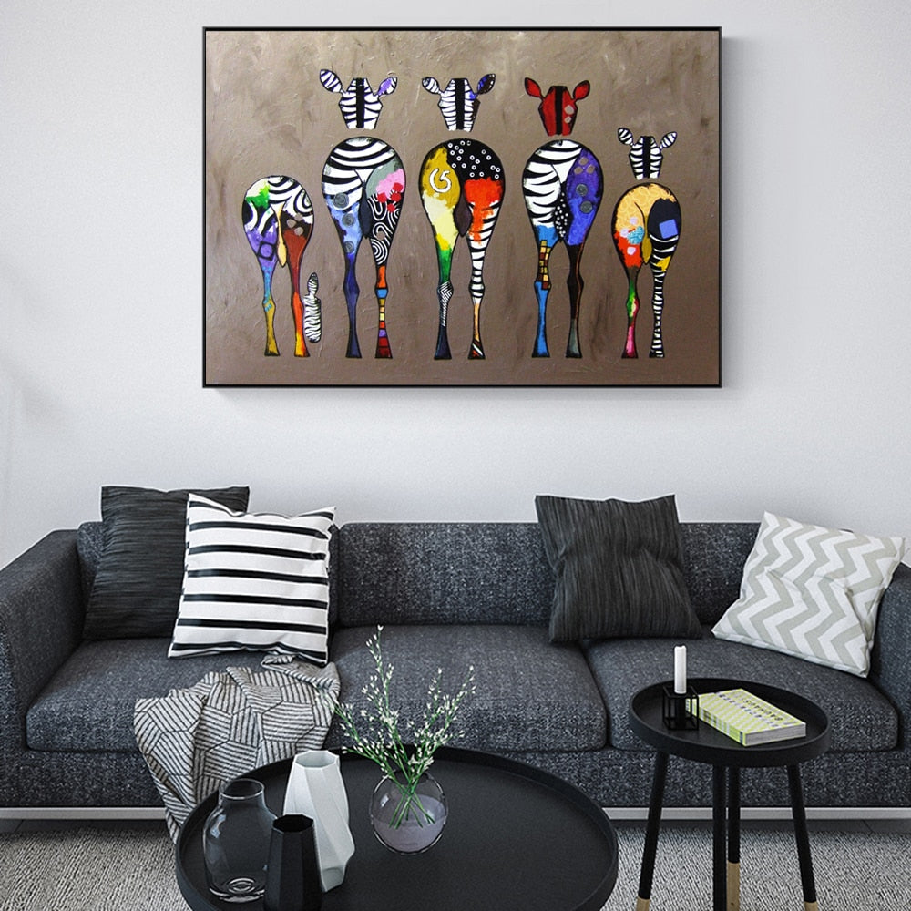 ZEBRA DANCE CANVAS PRINT