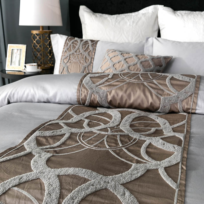 CHAIN OF LUXURY DUVET COVER &amp; SHAMS EGYPTIAN COTTON 400TC