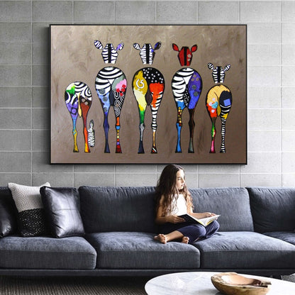 ZEBRA DANCE CANVAS PRINT