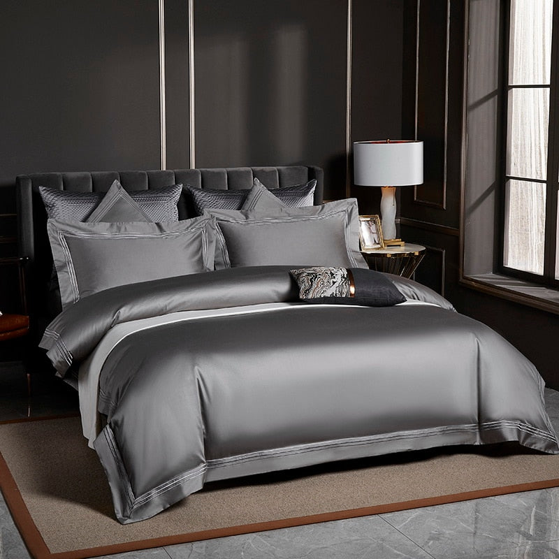 BELVEDERE DUVET COVER &amp; SHAMS EGYPTIAN COTTON 1200TC