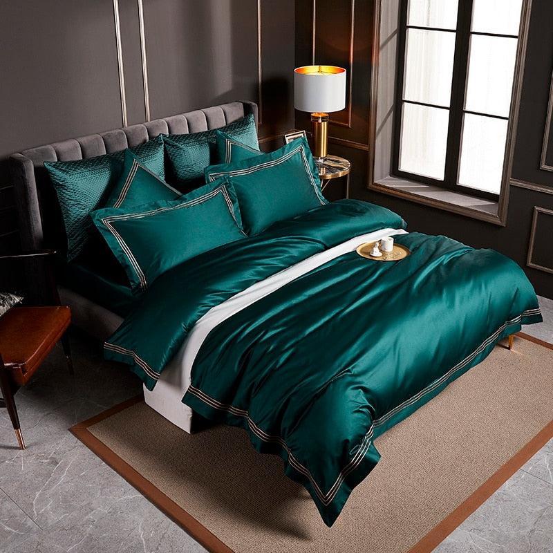 BELVEDERE DUVET COVER &amp; SHAMS EGYPTIAN COTTON 1200TC