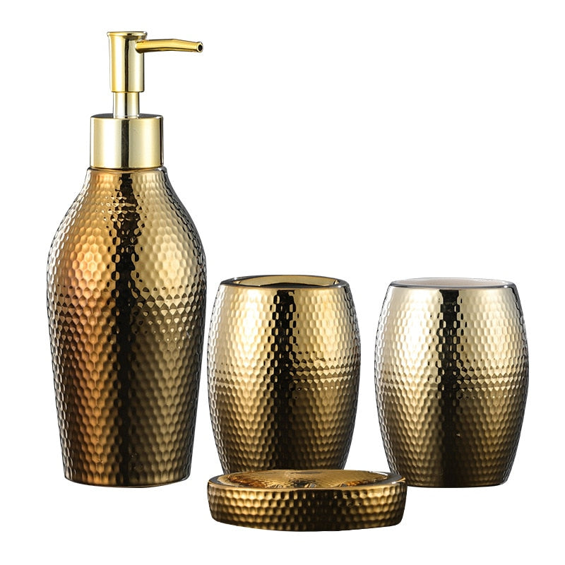 CHAMPAGNE GOLD BATHROOM SET