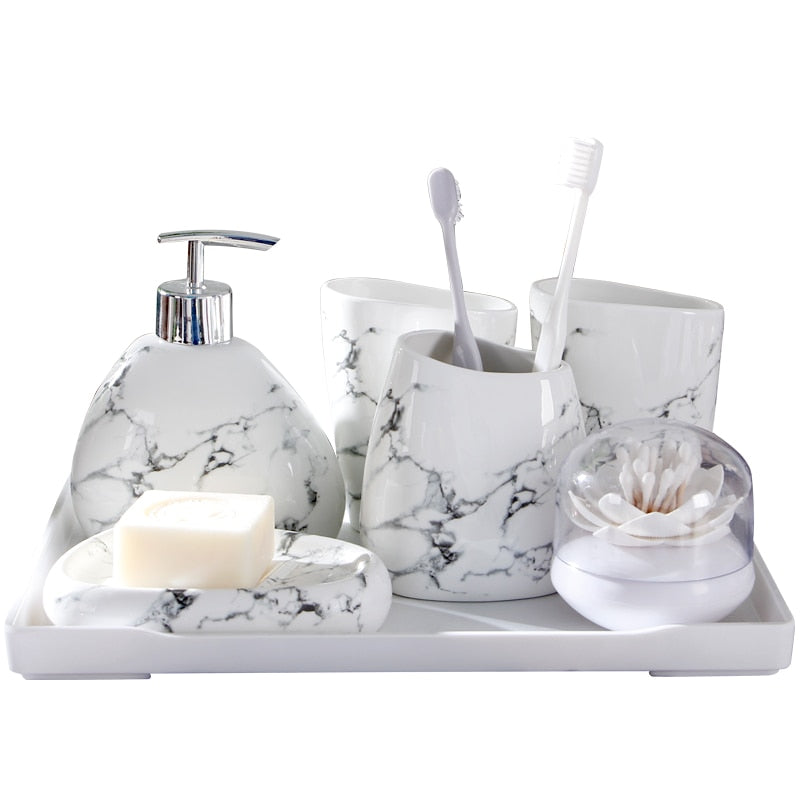 MARBLE BATHROOM SET