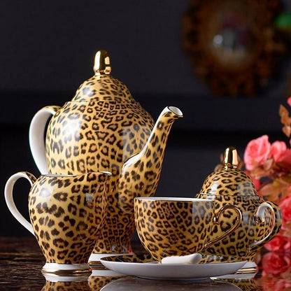 LEOPARD TEACUP COLLECTION SET