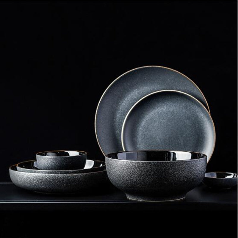 Rigorous Black Dining Collection, Decor Lane