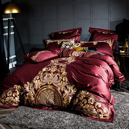 ELIZABETH DUVET COVER &amp; SHAMS EGYPTIAN COTTON 1000TC