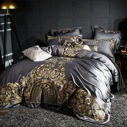 ELIZABETH DUVET COVER &amp; SHAMS EGYPTIAN COTTON 1000TC