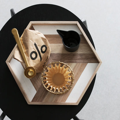 GEOMETRY SPLICE WOODEN SERVING TRAY