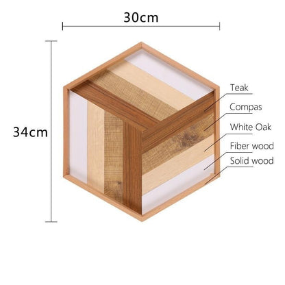 GEOMETRY SPLICE WOODEN SERVING TRAY