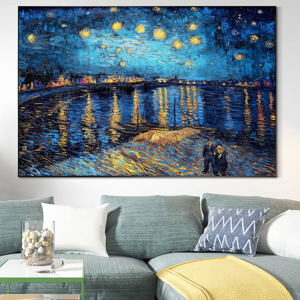 Starry Night Over The Rhone | Decor Lane | Canvas Print Art, Wall Art ...