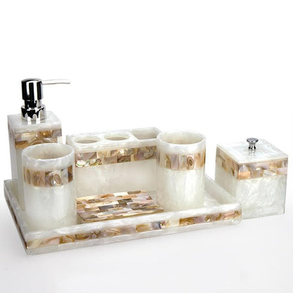 MOTHER OF PEARL BATHROOM SET