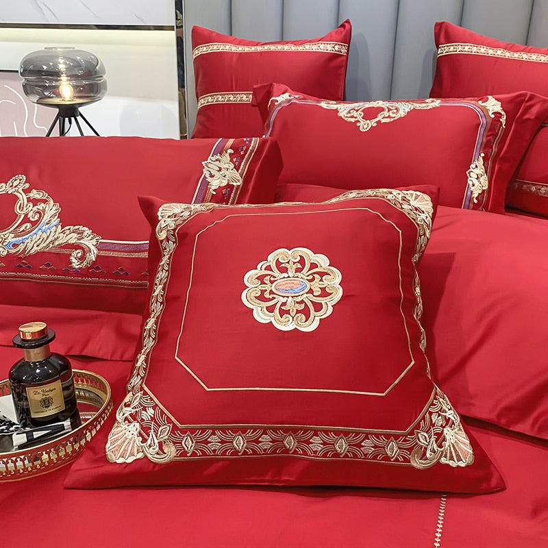 DELPHINE DUVET COVER &amp; SHAMS EYPTIAN COTTON 600TC